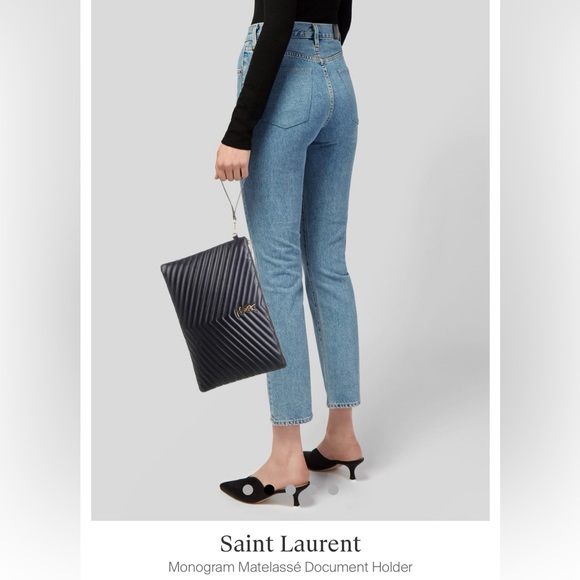 Saint Laurent - Monogram Matelasse Document Holder - Picture 3 of 4
